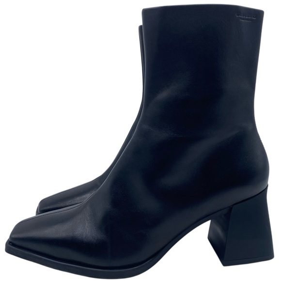 Vagabond Womens Shoes Hedda Boots Sz 9 Black Leather Chelsea Heeled Ankle Sleek - Picture 2 of 15